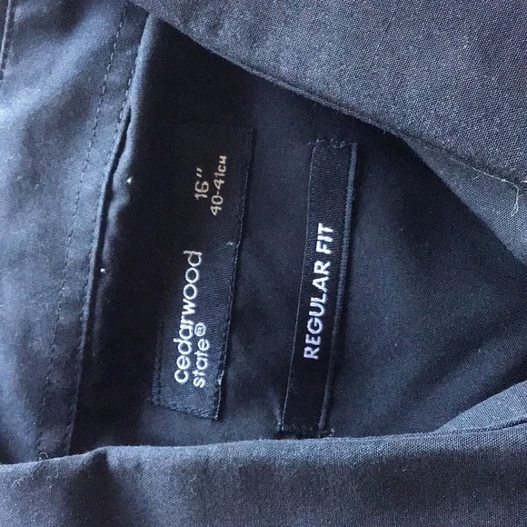 Men’s long sleeve black shirt 16 inch - Picture 6 of 6